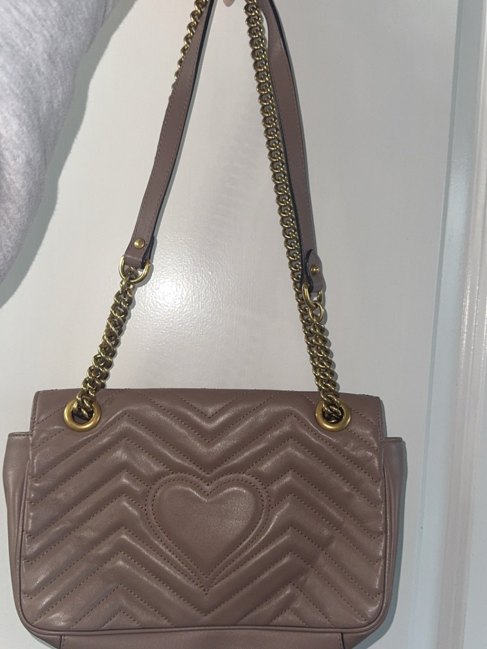 Gucci GG Marmont Matelesse Shoulder Bag Dusty Pink Leather - Picture 7 of 7